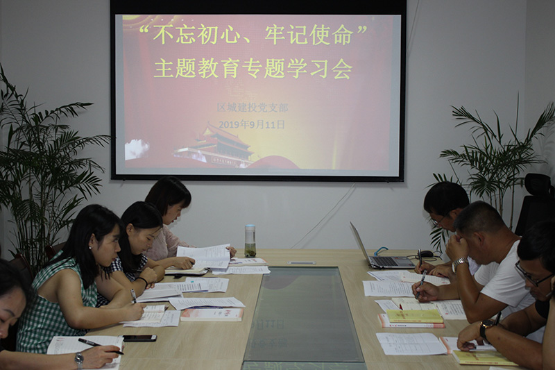 區(qū)城建投公司黨支部開展“先學(xué)、先查、先改”工作 預(yù)熱 “不忘初心、牢記使命”主題教育工作